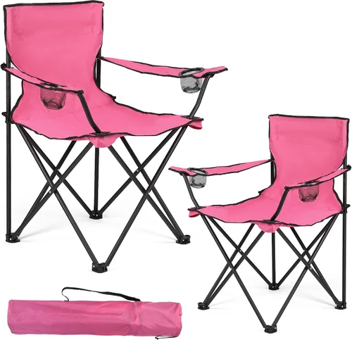 Vista 14 de WEIDIORME Paquete de 2 sillas de campamento ligeras para adultos y adolescentes, sillas portátiles plegables de capacidad de 250 libras con bolsa