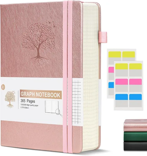 Vista 36 de Ansopu Cuaderno de puntos, 360 páginas numeradas, cuadrícula de puntos, de 8.5 x 11 pulgadas, papel de punto de 3.53 oz/m², tapa dura gruesa