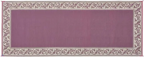Vista 4 de Tapete clásico de estilo para campamento color borgoña y beige. Reversible. 8 x 20 pulgadas. RC5 Borgoña/beige