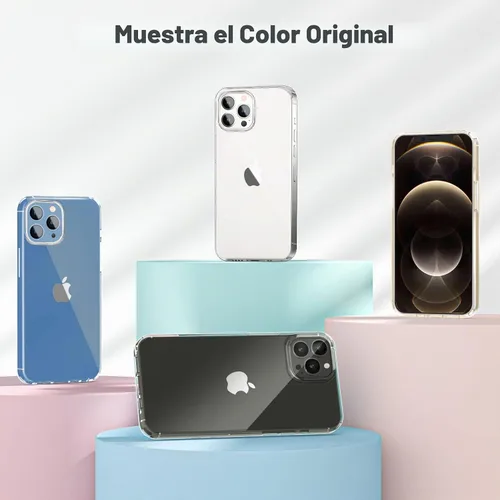 Vista 3 de JJGoo Funda transparente compatible con iPhone 12 Pro Max, transparente, suave, a prueba de golpes, delgada funda protectora para teléfono