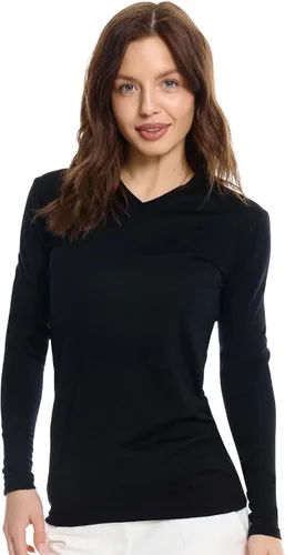 Vista 17 de 100% Merino Wool Base Layer Women - Thermal Merino Wool Shirt Women 190 morado oscuro