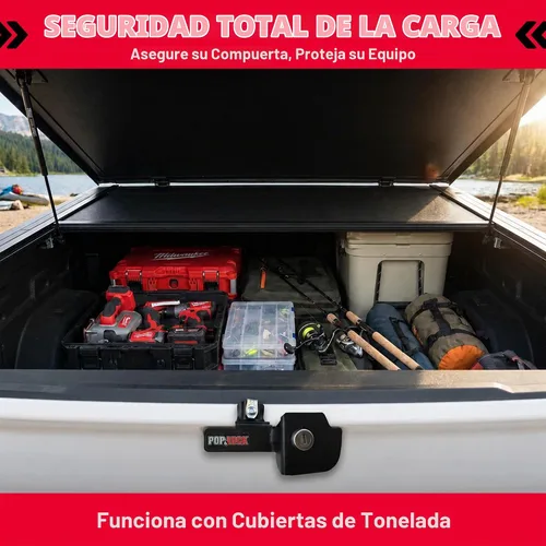 Vista 4 de Pop Y Lock PL1100 Candado Negro Manual para Portón Trasero para Chevy/GMC (Classic).