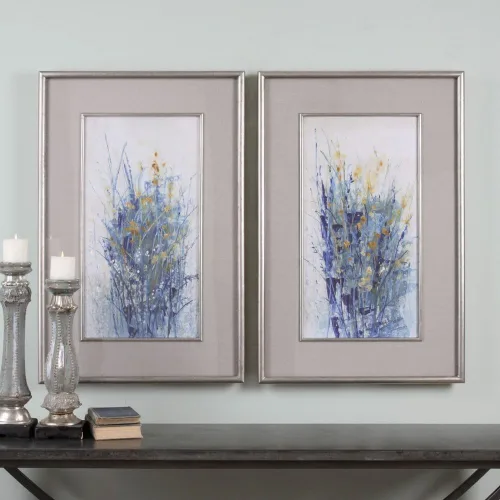 Vista 3 de Uttermost 41558 Flores índigo S/2