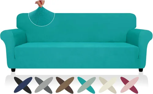 Vista 17 de ZNSAYOTX Funda súper elástica para silla (30"-47"), nuevas fundas de silla a rayas para sala de estar, aptas para perros y mascotas, protector