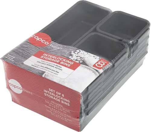 Vista 8 de Copco Basics - Juego de cubos entrelazados, 8 piezas, gris carbón