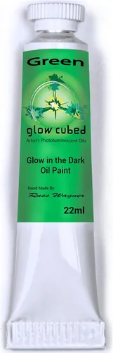 Vista 49 de Pintura al óleo profesional que brilla en la oscuridad Artista Pintura al óleo luminiscente fosforescente autoluminosa Glow Cubed