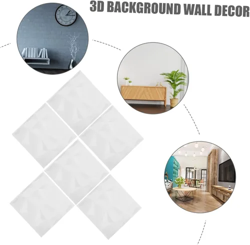 Vista 4 de OSALADI Panel de pared tridimensional 3D, panel de pared 3D, panel de pared de plástico para decoración de pared, papel tapiz para despegar y pegar