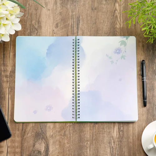 Vista 7 de SIIXU Cuaderno de diario en blanco colorido, diario personal de tapa dura sin líneas para escribir para mujeres y niñas, bonito bloc de notas