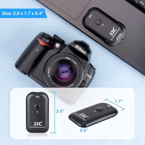Vista 6 de JJC Control remoto inalámbrico de liberación por infrarrojos que reemplaza a Nikon ML-L3 para Nikon D750 D610 D3400 D3300 D3200 D7500 D7200 D7100