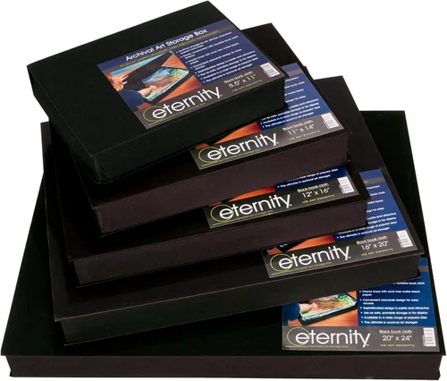 Vista 7 de HG Art Concepts Eternity Archival Clamshell - Caja de almacenamiento de fotos, color negro, 8.5 x 11 pulgadas, para almacenar obras de arte, fotos