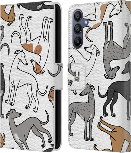 Vista 15 de Head Case Designs Airedale Terrier Dog Breed Patterns 4 Leather Wallet Case Compatible with Samsung Galaxy A15