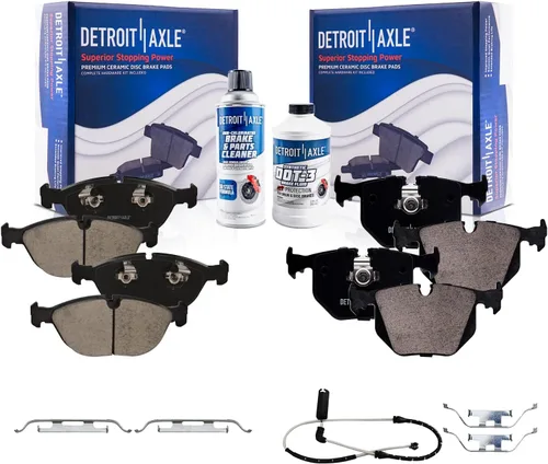 Vista 21 de Detroit Axle - Kit de freno delantero para Dodge Ram 1500 Durango Dakota Chrysler Aspen Dakota Driver Side Disco Freno Pinza de freno de cerámica