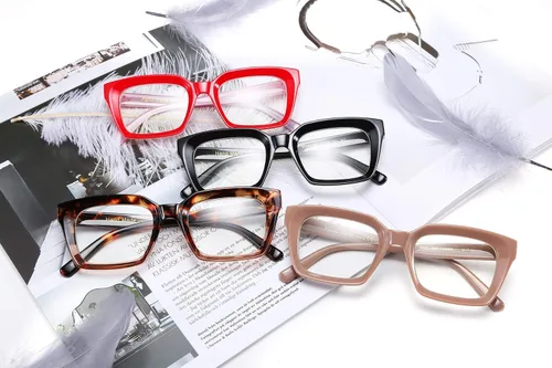 Vista 6 de FEISEDY B2461 - Gafas cuadradas clásicas sin receta para mujer