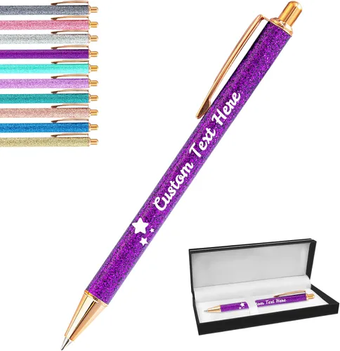 Vista 76 de Aolun 10 bolígrafos personalizados con nombre, bolígrafo retráctil con mensaje de texto para mujeres, enfermeras, escritura, cumpleaños, graduación
