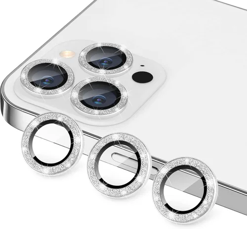 Vista 41 de Compatible con iPhone 13 Pro para iPhone 13 Pro Max, protector de lente de cámara antiarañazos, vidrio templado 9H, protector de cámara de metal a