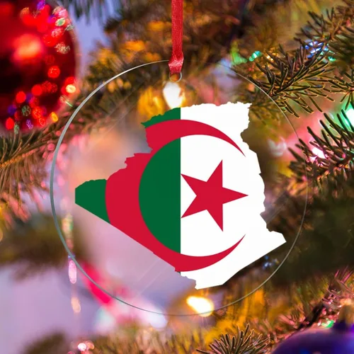 Vista 17 de Bandera de Albania, silueta de árbol, adorno de decoración de árbol de Navidad, bandera nacional, recuerdo de árbol de Navidad, recuerdo de Albania