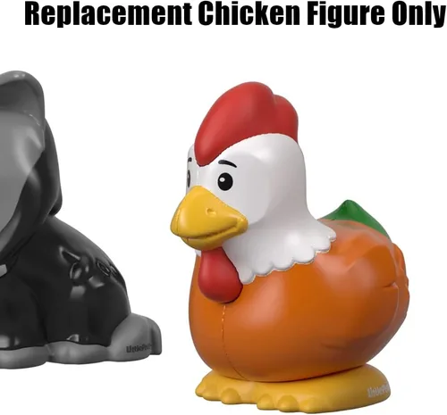 Vista 3 de Pieza de repuesto para el juego Fisher-Price Little People Farm Animal Friends - GFL21 ~ Figura de pollo de repuesto