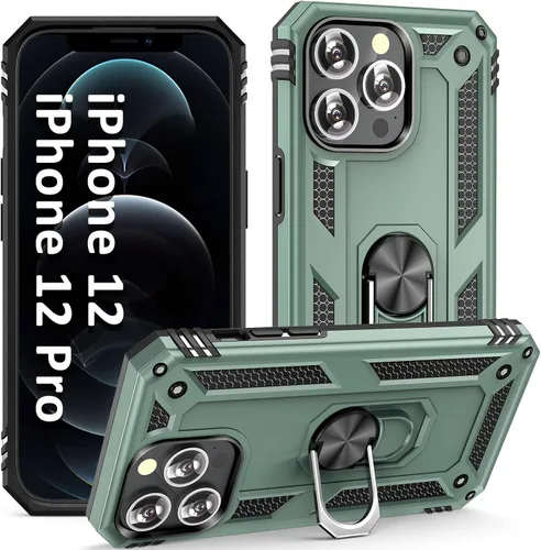 Vista 20 de ADDIT i Phone 12 Mini - Funda para iPhone 12 Mini, con anillo de soporte, soporte ajustable, grado militar, protección resistente, a prueba