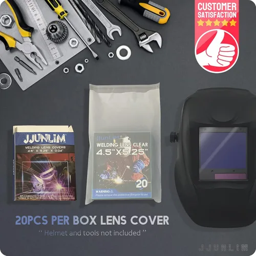 Vista 6 de Paquete de 20 fundas de repuesto para lentes de repuesto para cascos de soldadura transparentes de 4.5 x 5.25 pulgadas polycarbonate cover help