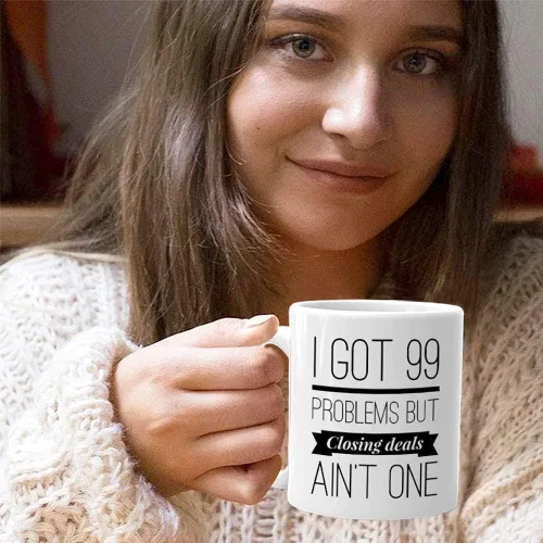 Vista 7 de Taza de café Realtors de 11 oz, color blanco, I Got 99 Problems Agente de Bienes Raíces Vendedor