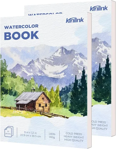 Vista 15 de 100PCS 2.5x3.5 Watercolor Paper Bulk, 140lb/300g Cold Press Thick Water Color Paper Pad for Child Adult, White Art Paper for Drawing Painting