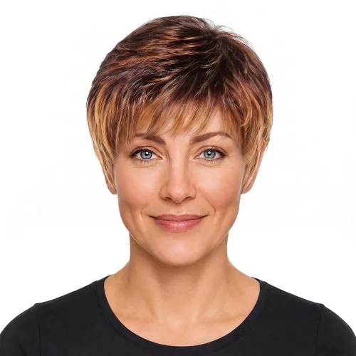 Vista 8 de Raquel Welch Winner Pixie Wig SS8/25 - Peluca transpirable y cómoda con memoria, peluca lista para usar todos los días, aspecto natural, fibras