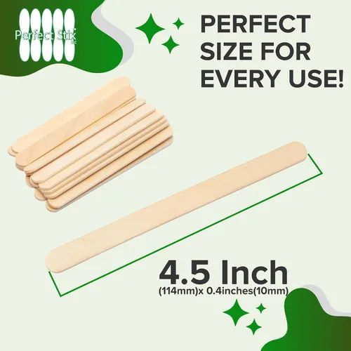 Vista 2 de Perfect Stix Palitos de madera para manualidades, 4.5 pulgadas, madera de abedul americano, 1000
