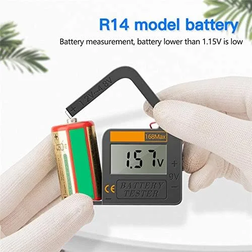Vista 2 de Nuevo probador de batería de pila de botón Instrumento de medición de batería para baterías AA/AAA/9V/1.5V/C/D regular/recargables
