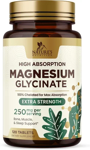 Vista 10 de Glicinato de magnesio 250 mg por porción - Suplemento de magnesio 100% quelatado - Glicinato Mag de alta absorción apoya el sueño, la salud