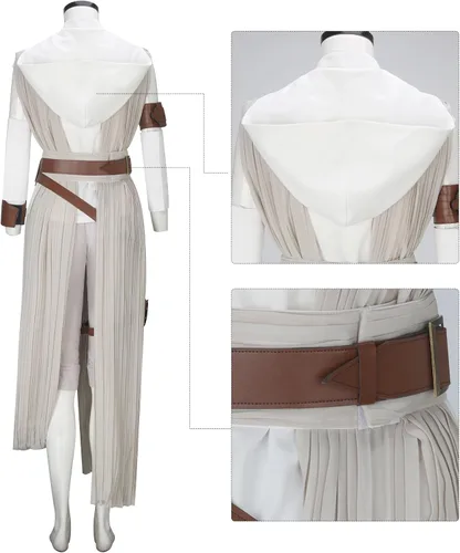 Vista 7 de Disfraz de Rey para mujer, trajes de cosplay Jedi de lujo, conjunto completo con cinturón para Halloween