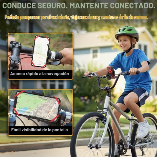 Vista 2 de TruActive Soporte Premium para Teléfono de Bicicleta Soporte Universal para Teléfono Celular para Teléfonos de 4"-7" pulgadas Incluye 6 Bandas