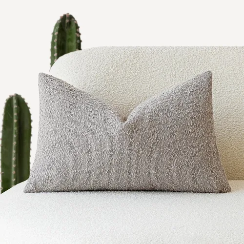 Vista 13 de Foindtower Fundas de almohada decorativas con textura de boucle, fundas de almohada sólidas, neutrales, suaves y acogedoras para silla, sofá