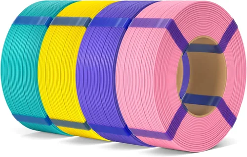 Vista 40 de ELEGOO Filamento de relleno básico PLA 1.75mm negro 4KG, filamento para impresora 3D sin carrete precisión dimensional +/- 0.02mm, PLA para 4*2.2
