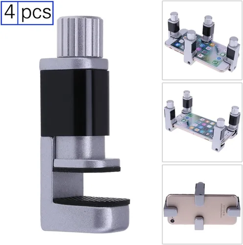 Vista 2 de 4 unids ajustable pantalla LCD abrazadera plástico clip accesorio fijación teléfono celular reparación kit de herramientas para iphone tableta