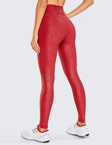 Vista 2 de CRZ YOGA - Leggings de piel sintética mate para mujer, de 25 a 28 pulgadas, pantalones de cuero elásticos de cintura alta, mallas de cuero