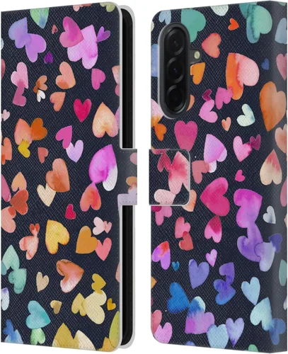 Vista 151 de Head Case Designs Officially Licensed Ninola Brushstrokes Multi Colorful Leather Wallet Case Compatible with Samsung Galaxy A07 4G