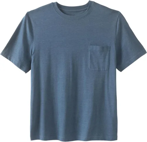 Vista 33 de KingSize Big & Tall Shrink-Less - Camiseta ligera, con cuello redondo, con bolsillo para hombre Gris Caliente Carbón