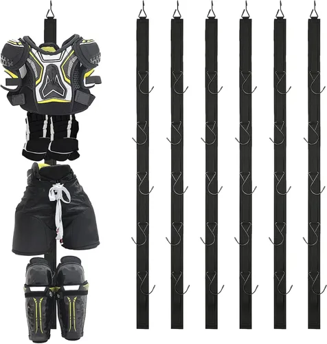 Vista 12 de Percha de hockey portátil colgante Dryig Rack Regalos para el hogar y al aire libre Uso en hockey sobre hielo, patinaje, fútbol, camping, pesca, 5