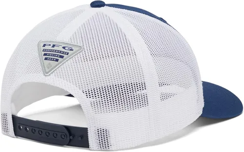 Vista 6 de Columbia Unisex PFG Logo Mesh Snap Back - Bajo carbón chispa roja talla única