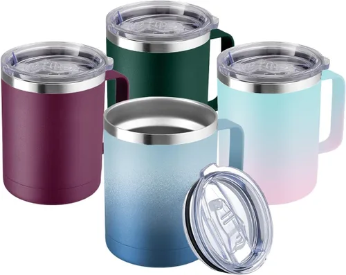 Vista 10 de MEWAY - Taza de café con asa, vaso térmico