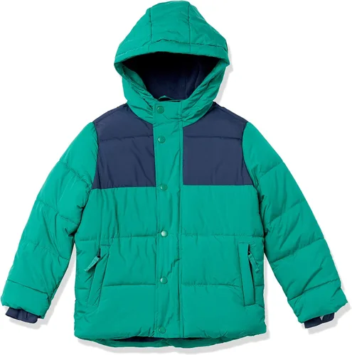 Vista 7 de Amazon Essentials - Chaqueta abullonada resistente con capucha para bebés, niñas pequeñas y niños Negro