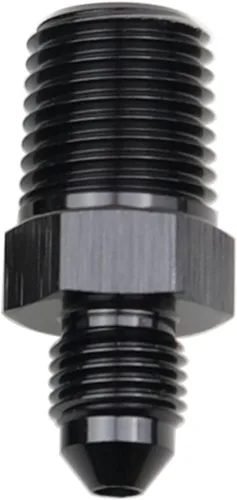 Vista 5 de Adaptador de tubo de aluminio recto 3AN acampanado a 1/4" NPT macho Unión de rosca adaptador de manguera de combustible negro