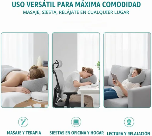 Vista 6 de Almohada facial con tela transpirable para mesa de masaje, cojín de espuma viscoelástica para dormir, reposacabezas para spa, recuperación