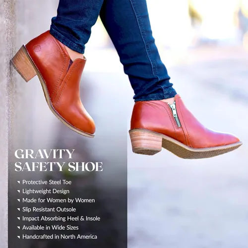 Vista 2 de XENA Gravity - Zapatos de trabajo de seguridad con punta de acero para mujer, botines de tobillo, transpirables, cómodos, antideslizantes