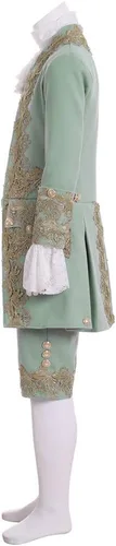 Vista 4 de Disfraz victoriano para hombre, disfraz rococó, chaqueta, chaleco de príncipe cosplay de Halloween