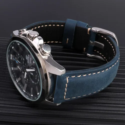 Vista 7 de Correas para reloj Moonswatch, correa de cuero compatible con reloj Omega X Swatch Moonswatch Speedmaster/Rolex/SEIKO Etc de 0.78 pulgadas, correa