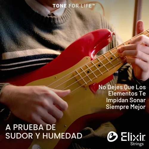 Vista 7 de Elixir, Cuerdas para bajo eléctrico, acero inoxidable, NANOWEB, 4 cuerdas