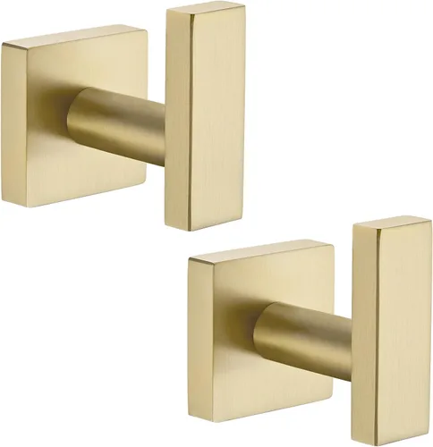 Vista 12 de Gancho de Toalla Angle Simple Negro & Oro, Soporte de Toalla de Baño de Acero Inoxidable, Gancho para Bata, Perchero de Toalla de Cocina, Montaje