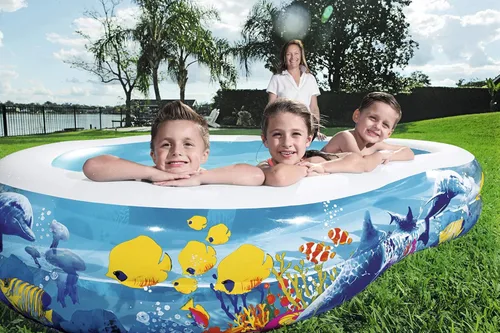 Vista 12 de BESTWAY Piscina familiar Mar Ground, 103.1 x 61.8 x 18.1 in, Mehrfarbig