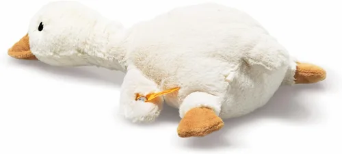 Vista 2 de Steiff Hecho a mano desde 1880 - Juguete de peluche prémium con sonajero, ganso Gilda de 7 pulgadas